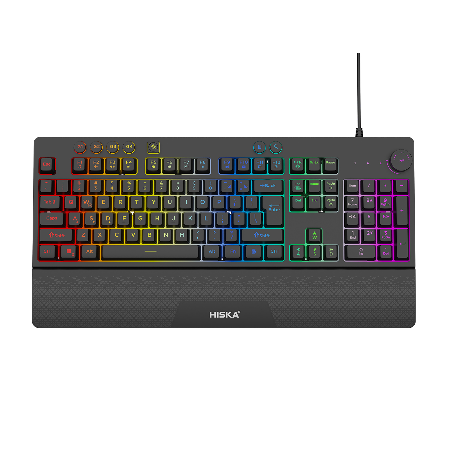 کیبورد گیمینگ هیسکا مدل HX-KEG405 با قابلیت برنامهریزی