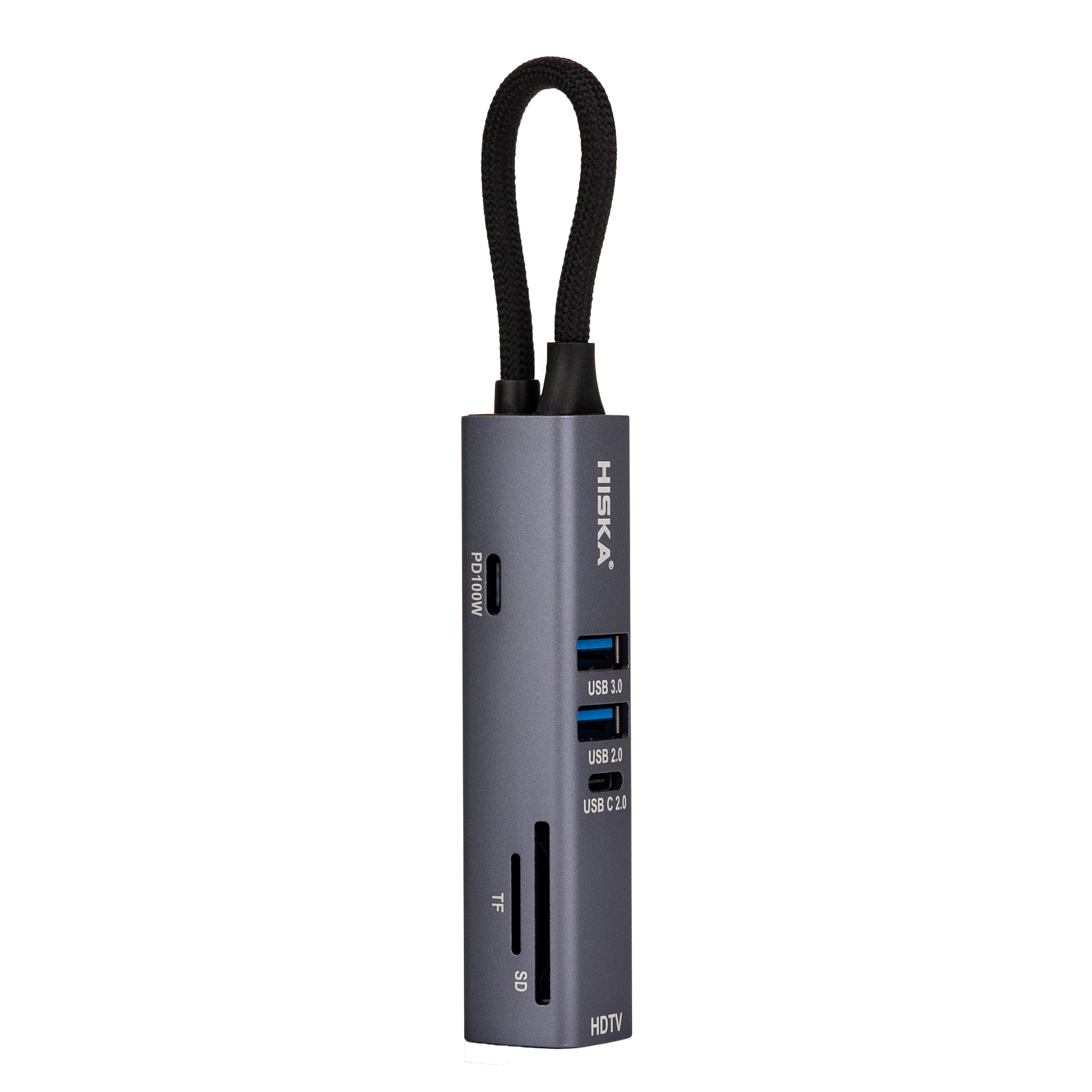 هاب 7 در 1 USB‑C مدل HR‑53 | هاب تایپ سی با HDMI 4K و PD 100W